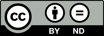Creative Commons Attribution-NoDerivatives 4.0 International (CC BY-ND 4.0) license symbol